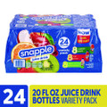 Juice Drink Variety Pack, Snapple Apple, Fruit Punch, Kiwi Strawberry, 20 oz Bottle, 24/Carton