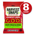 Crunchy Loops, Sour Cream and Onion, 1.35 oz Bag, 8/Box