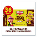 Mini Cookies, Fudge Stripes, 2 oz Pouch, 36/Box