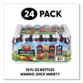 100% Fruit Juice Variety Pack, Assorted Flavors, 10 oz Bottle, 24/Carton