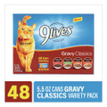Gravy Classics Wet Cat Food Variety Pack, Assorted Flavors, 5.5 oz Can, 48/Carton