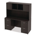 Alera Valencia Series Hutch With Doors, 58.88w X 15d X 35.38h, Espresso
