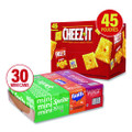 Soda Mini Variety and Cheez-It Combo Pack, (30) 7.5 oz Cans Assorted Flavors, (45) 1.5 oz Pouch Original Cheez-It/Bundle