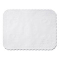 Scalloped Edge Traymat, Anniversary Embossed Surface, 19" x 14", White, 2,000/Carton