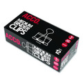 Binder Clips, Medium, Black/silver, Dozen