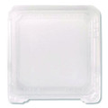 PET Plastic Hinged Container, 9 x 9 x 3.6, Clear, Plastic, 100/Pack, 2 Packs/Carton
