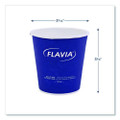 Hot Beverage Paper Cup 10 oz, FLAVIA Design, Blue, 100/Sleeve, 10 Sleeves/Carton