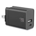 USB-PD Wall Charger, USB-A Port/USB-C Port, Black