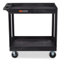 TUFFY XL Two-Shelf Heavy-Duty Multipurpose Utility Cart, Plastic, 500 lb Capacity, 35.25" x 18" x 35.5", Black