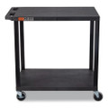 TUFFY XL Two-Shelf Multipurpose Utility Cart, Plastic, 400 lb Capacity, 35.25" x 18" x 33, Black