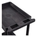 ENDURA Three-Shelf Utility Cart, Plastic, 300 lb Capacity, 26.5" x 18.5" x 39.25", Black