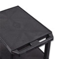 TUFFY Three-Shelf Multipurpose Utility Cart, Plastic, 300 lb Capacity, 26.5" x 18.5" x 34", Black