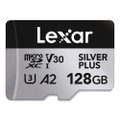Professional SILVER Series microSDXC Memory Card with Adapter, UHS-I, V30 Class 10, 128 GB