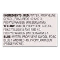 Food Coloring, Red/Yellow/Blue, 0.5 oz Bottle, 3/Box