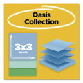 Recycled Pop-up Notes in Oasis Collection Colors, Cabinet Pack, 3" x 3", Assorted Colors, 70 Sheets/Pad, 18 Pads/Pack