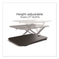 FlexFit Manual Rectangular Adjustable Desk Converter, 26.7 x 18.8 x 1.7 to 15.9, Black