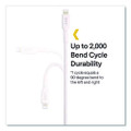 Braided Apple Lightning Cable to USB-A Cable, 6 ft, White