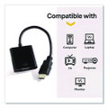 HDMI to VGA Adapter, 6", Black