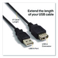 USB 2.0 Extension Cable, 6 ft, Black