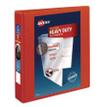 Heavy-duty View Binder With Durahinge And One Touch Ezd Rings, 3 Rings, 1.5" Capacity, 11 X 8.5, Red