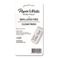 White Pearl Latex-Free Plastic Eraser, For Pencil Marks, Rectangular Block, White, 3/Pack
