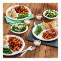 EarthChoice PFAS Free Compostable Dinnerware, 3-Compartment Plate, 10" dia, White, 500/Carton