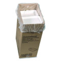 Conventional Foam Hinged Lid Container, Very Shallow, 9 x 6.5 x 1.3, White, 150/Carton