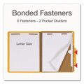Heavy-Duty Pressboard Classification Folder, Expands 2", 2 Full-Pocket Dividers, 6 Fasteners, Letter Size, Yellow, 10/Box