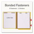 Heavy-Duty Pressboard End Tab Classification Folders, Expands 2", 2 Dividers, 6 Fasteners, Letter Size, Yellow, 10/Box