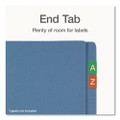 Colored Reinforced End Tab Fastener Folders, Straight Tab, Expands 0.75", 2 Fasteners, Legal Size, Blue, 50/Box