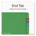 Colored Reinforced End Tab Fastener Folders, Straight Tab, Expands 0.75", 2 Fasteners, Legal Size, Green, 50/Box
