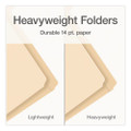 Manila Fastener Folders, 1/3-Cut Tab: Assorted, Expands 0.75", 2 Fasteners, Legal Size, Manila, 50/Box