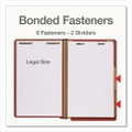 Heavy-Duty Pressboard End Tab Classification Folders, Expands 2", 2 Dividers, 6 Fasteners, Legal Size, Brown, 10/Box