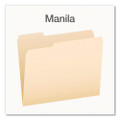 Manila File Folders, 1/3-Cut Tabs: Assorted, Letter, 0.75" Expansion, Manila, 100/Box