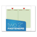 Heavy-Duty Pressboard Fastener Folders, Straight Tab, Expands 2", 2 Fasteners, Legal Size, Light Green, 25/Box