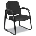 Alera Genaro Series Half-back Sled Base Guest Chair, 25" X 24.80" X 33.66", Black Alera Genaro Series Half-back Sled Base Guest Chair, 25" X 24.80" X 33.66", Black