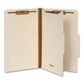 Manila Top Tab Classification Folders, 2/5-Cut Tab, Expands 1.75", 1 Divider, 4 Fasteners, Legal Size, Manila, 10/Box