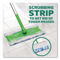 Sweep and Mop 2-in-1 Dry + Wet Floor Mopping and Sweeping Kit, 12.4 x 2.95 Mop Head, Silver Plastic Handle