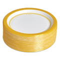 Everyday Paper Plates, 6" dia, White/Yellow, 125/Pack