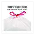 Drawstring Tall Kitchen Trash Bags, 13 gal, 28" x 24", White, 120/Box
