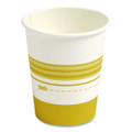 Paper Hot Cups, 8 oz, White/Yellow, 500/Carton