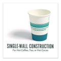 Paper Hot Cups, 12 oz, White/Blue, 500/Carton