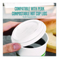 Eco-ID Compostable Paper Hot Cups, 10 oz, White/Green, 500/Carton