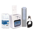 3800 Time Clock Bundle, LCD Display, Ivory/Charcoal