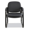 Alera Genaro Series Half-back Sled Base Guest Chair, 25" X 24.80" X 33.66", Black - VISALERL43C16