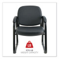 Alera Genaro Series Half-back Sled Base Guest Chair, 25" X 24.80" X 33.66", Black - VISALERL43C16