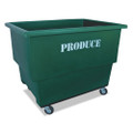 Produce Cart, Plastic, 1 Bin, 800 lb Capacity, 46" x 30.5" x 37", Green
