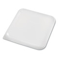 SpaceSaver Square Container Lids, 8.8 x 8.75, White, Plastic, 12/Carton