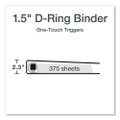 Premier Easy Open Clearvue Locking Slant-d Ring Binder, 3 Rings, 1.5" Capacity, 11 X 8.5, White