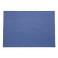 Placemats, Smooth Surface, Scalloped Edges, 13.5" x 9.5", Blue, 1,000/Carton